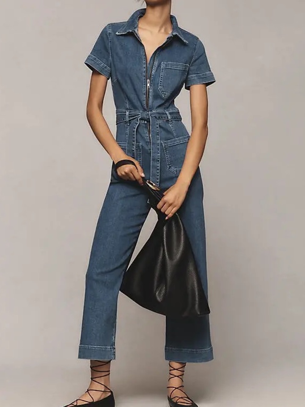 MAEVE The Collette Denim Jumpsuit Overalls